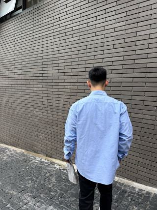 Burberry Light Blue Oxford Button-Up Shirt view 9