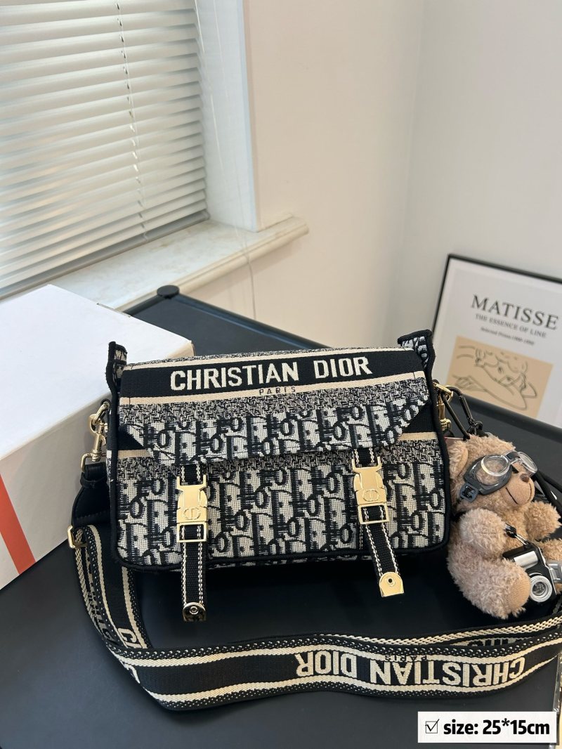 Dior Camp Messenger Bag Black Gold Monogram