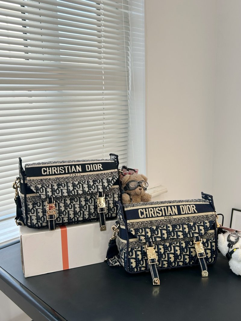 Dior Camp Messenger Bag Black Gold Monogram view