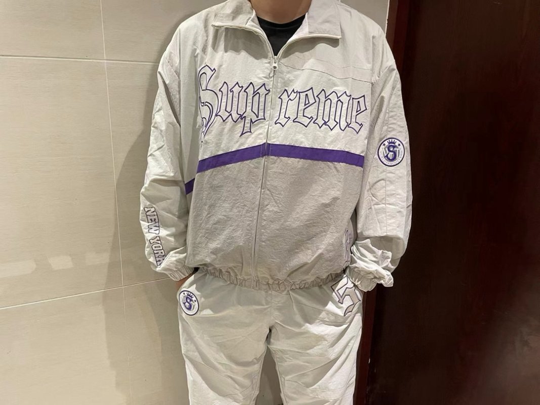 Supreme x Chelsea FC Cream Purple Tracksuit