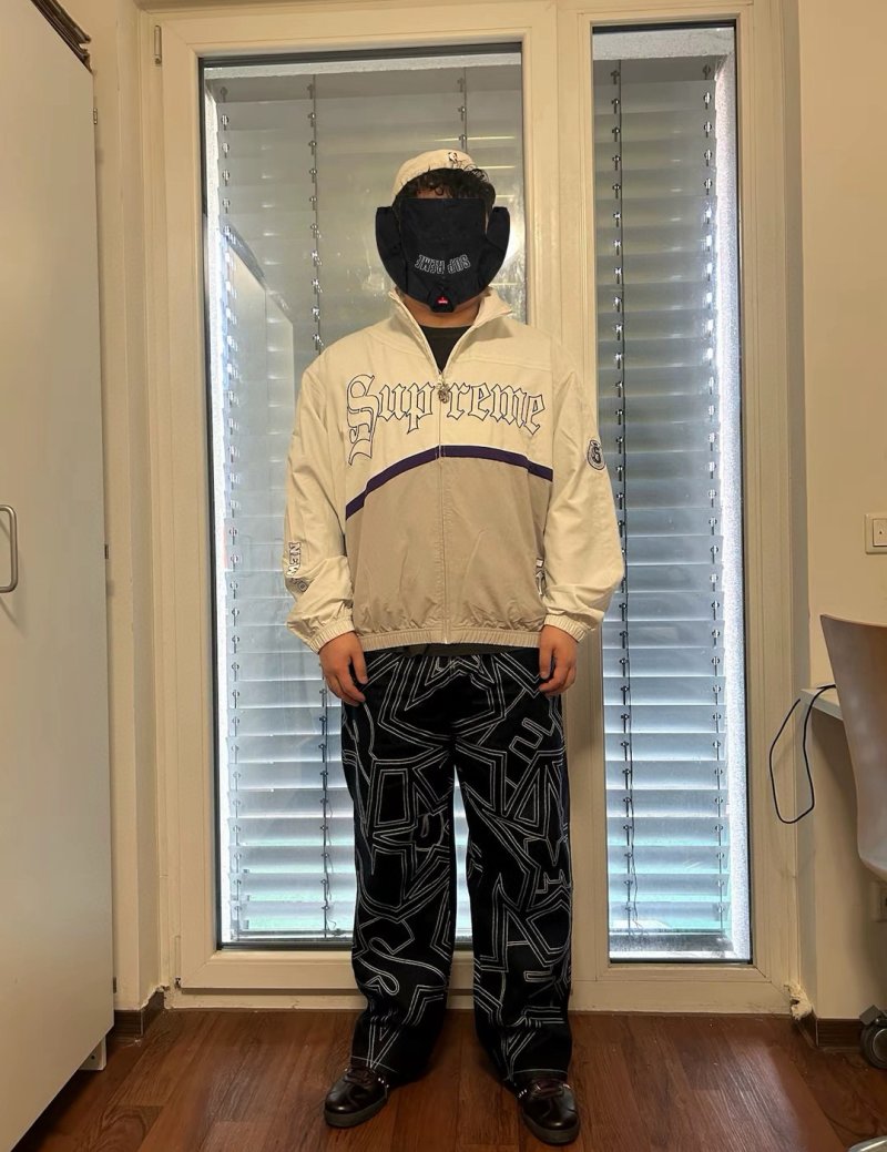 Supreme x Chelsea FC Cream Purple Tracksuit view