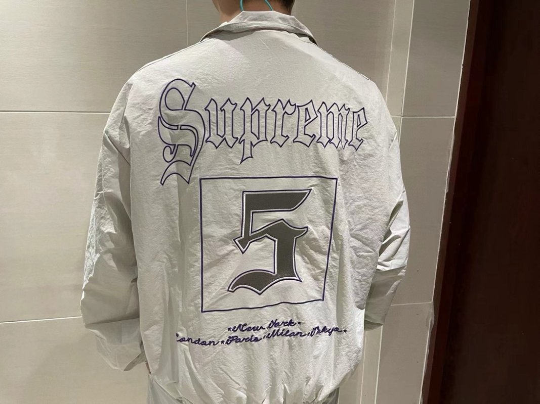 Supreme x Chelsea FC Cream Purple Tracksuit view