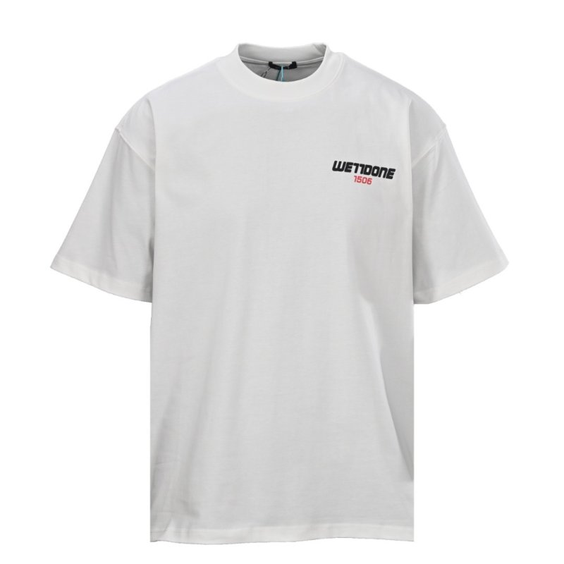 White Short Sleeve T-Shirt with Chest Logo Print view