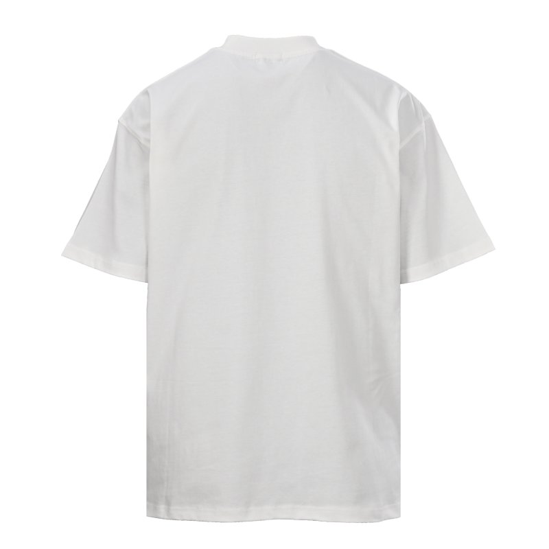 White Short Sleeve T-Shirt with Chest Logo Print view