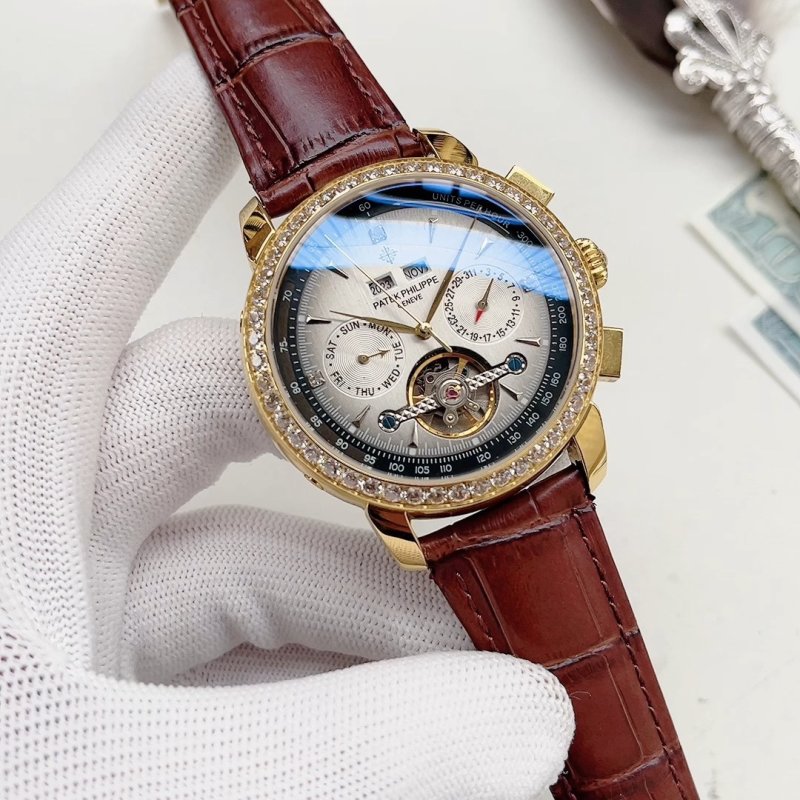 Patek Philippe Chronograph Gold & Burgundy Leather 42mm