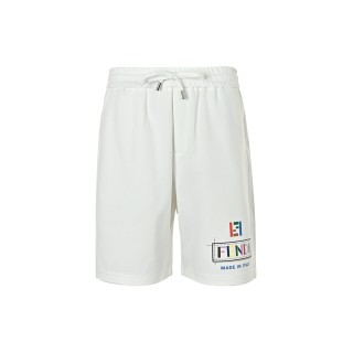 Fendi White Logo Drawstring Shorts view 10