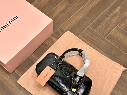 Miu Miu Bowling Bag Black Leather