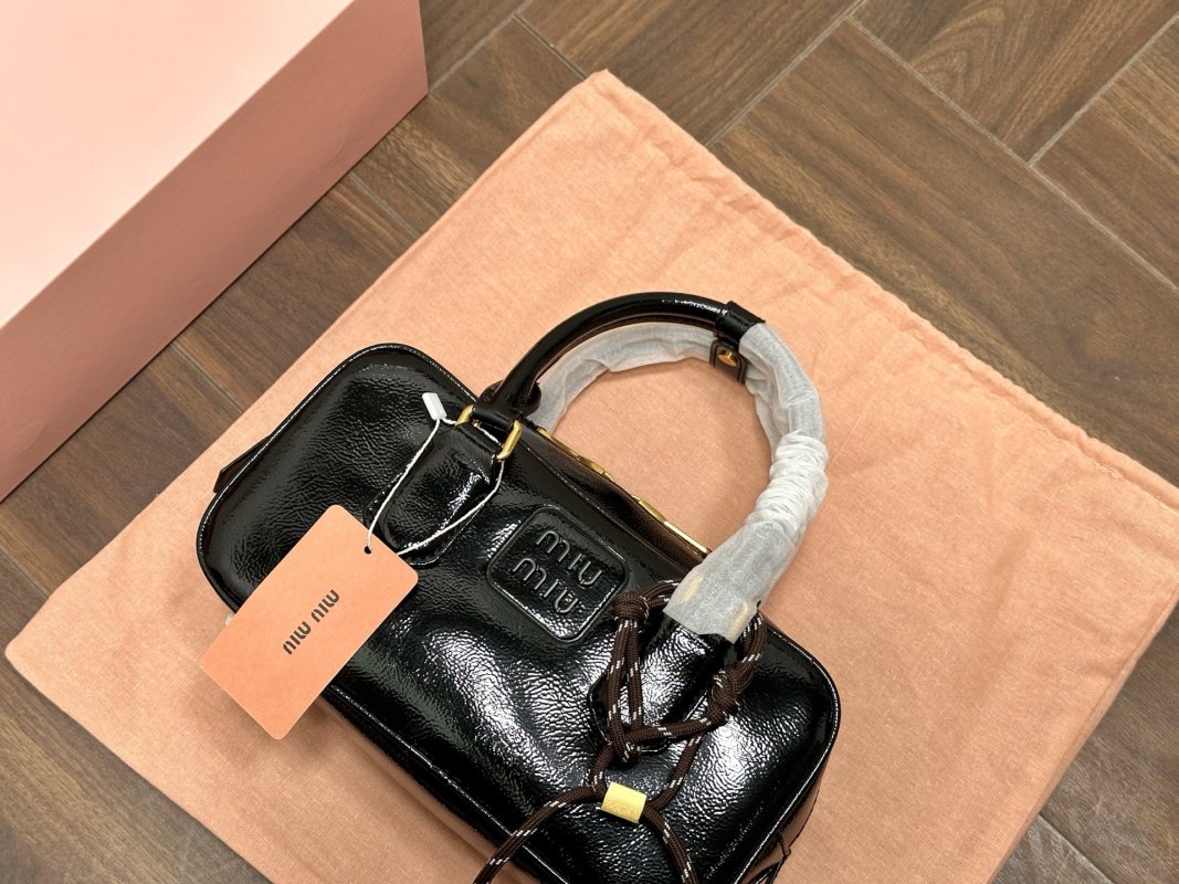 Miu Miu Bowling Bag Black Leather view