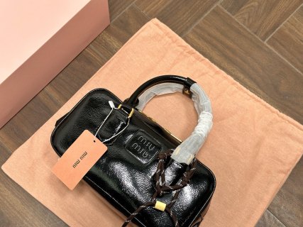 Miu Miu Bowling Bag Black Leather view 2