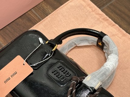 Miu Miu Bowling Bag Black Leather view 4