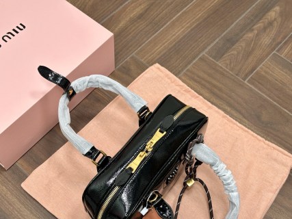 Miu Miu Bowling Bag Black Leather view 8
