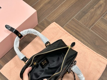 Miu Miu Bowling Bag Black Leather view 9