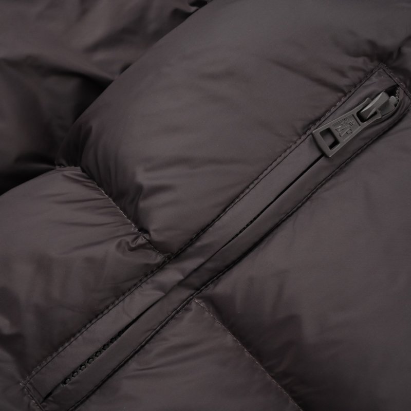 Moncler Black Puffer Down Jacket with Blue Trim view