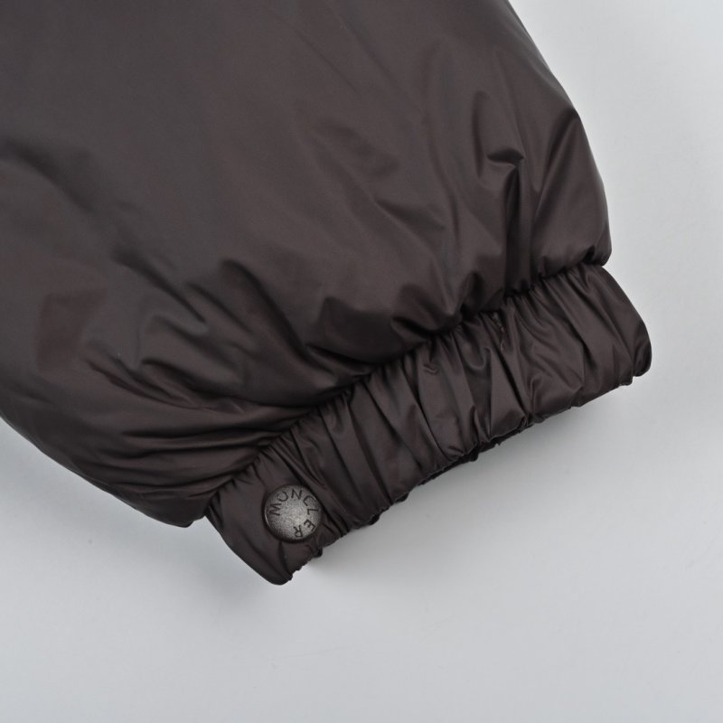 Moncler Black Puffer Down Jacket with Blue Trim view