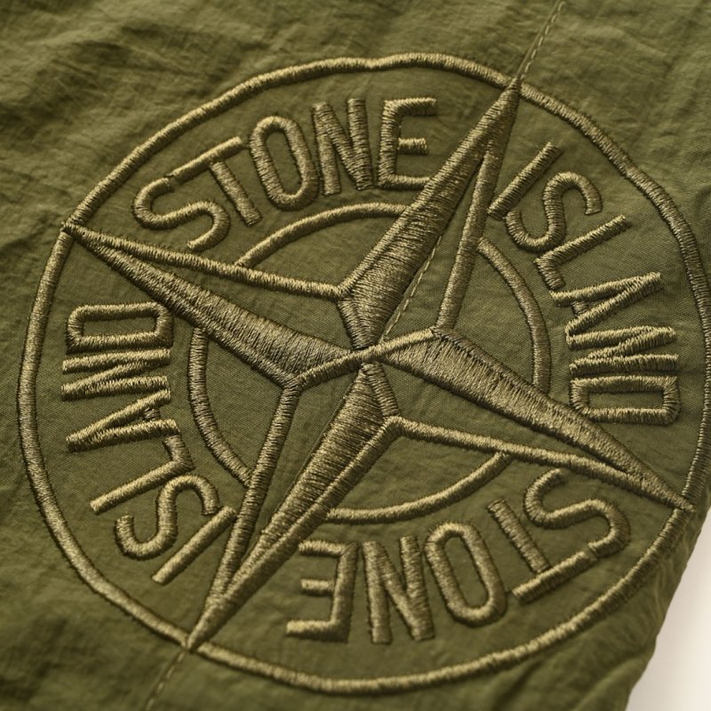 Stone Island Olive Green Cargo Shorts view