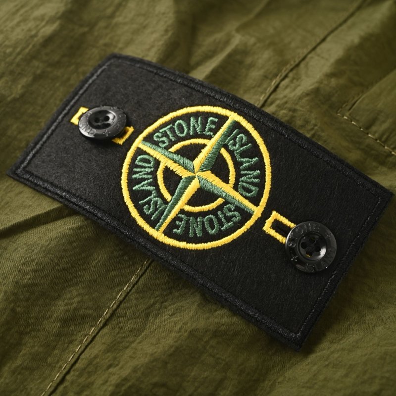 Stone Island Olive Green Cargo Shorts view