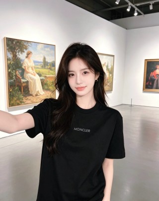 Moncler Black Logo T-Shirt view 3