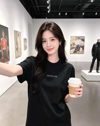 Moncler Black Logo T-Shirt view 5