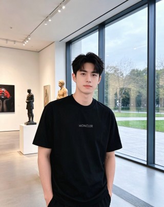 Moncler Black Logo T-Shirt view 6
