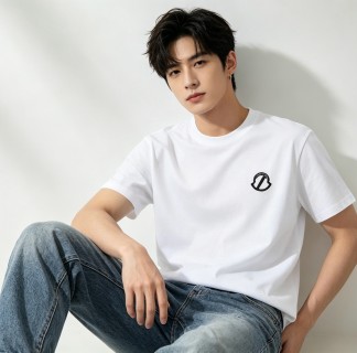 Stone Island White Compass Logo T-Shirt view 6