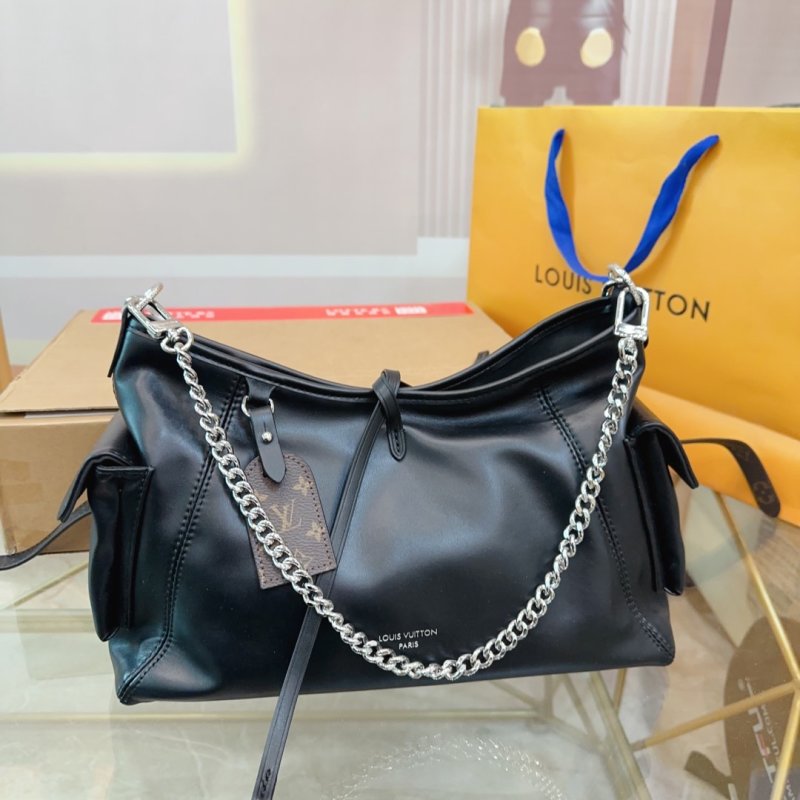 Louis Vuitton Dark Cargo Carryall Chain Shoulder Bag Black view