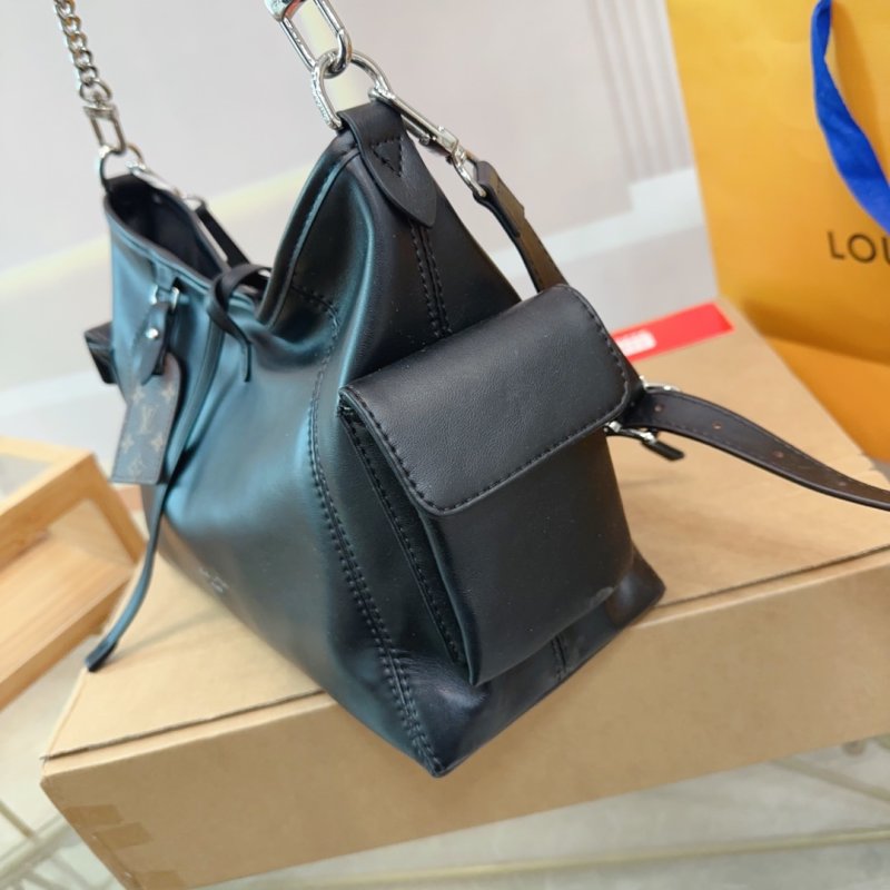 Louis Vuitton Dark Cargo Carryall Chain Shoulder Bag Black view