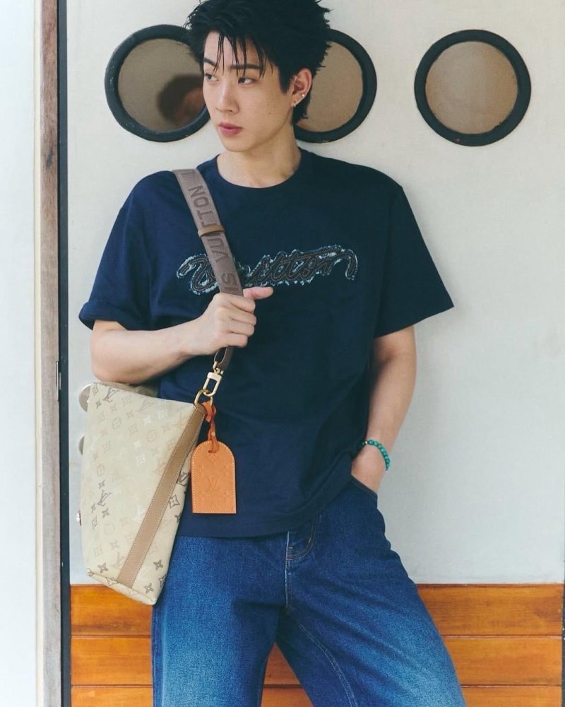 Navy Script Graphic Short-Sleeve T-Shirt view