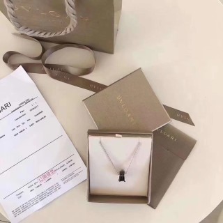 Bulgari Ceramic Pendant Silver Necklace