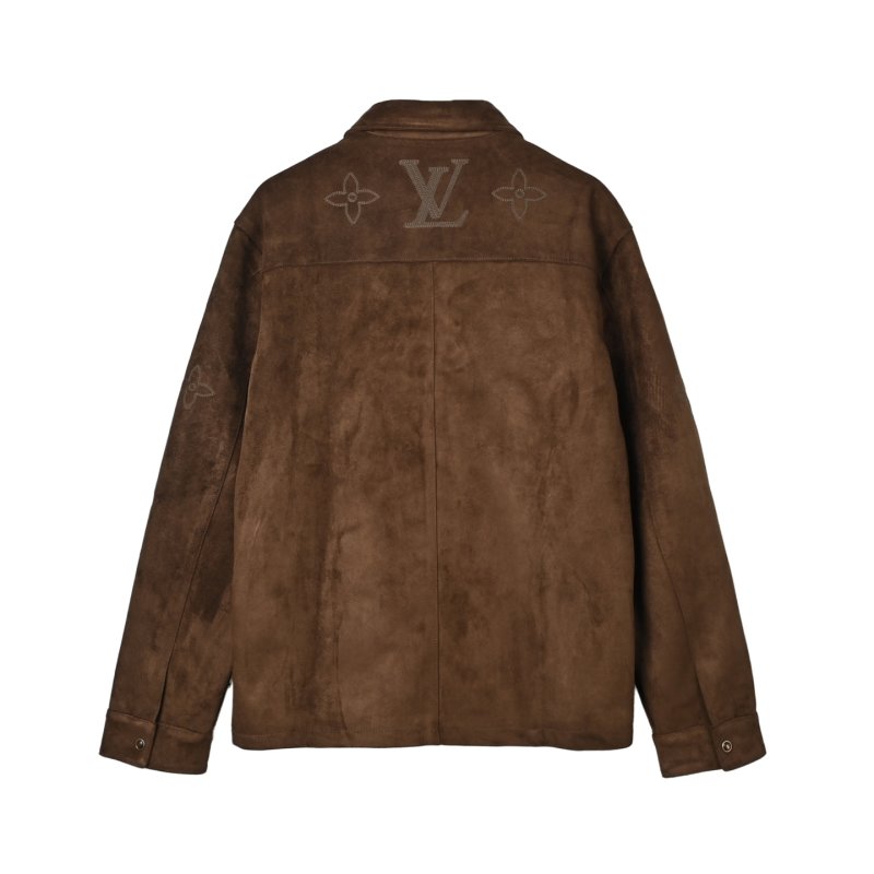 Louis Vuitton Monogram Suede Shirt Jacket Brown view