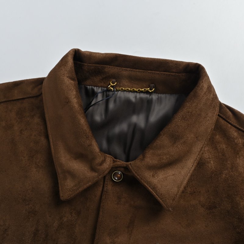 Louis Vuitton Monogram Suede Shirt Jacket Brown view