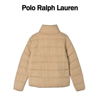 Polo Ralph Lauren Quilted Wool Blend Puffer Jacket Beige view 2