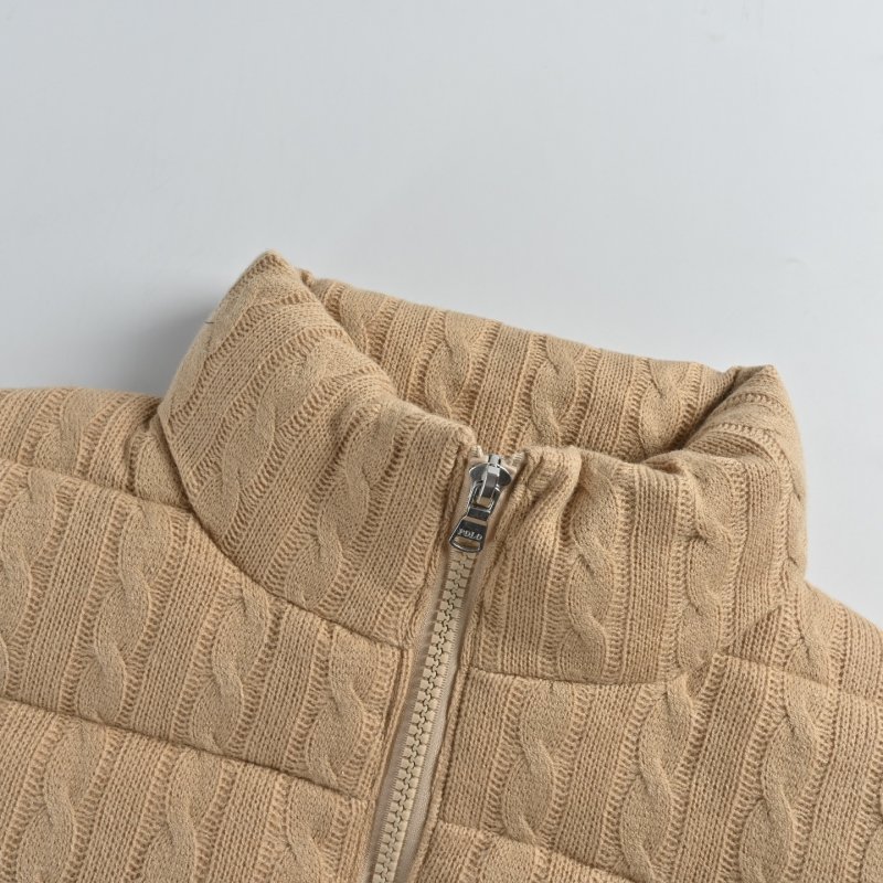 Camel Quilted Cropped Puffer Down Jacket view