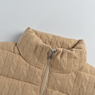 Polo Ralph Lauren Quilted Wool Blend Puffer Jacket Beige view 6