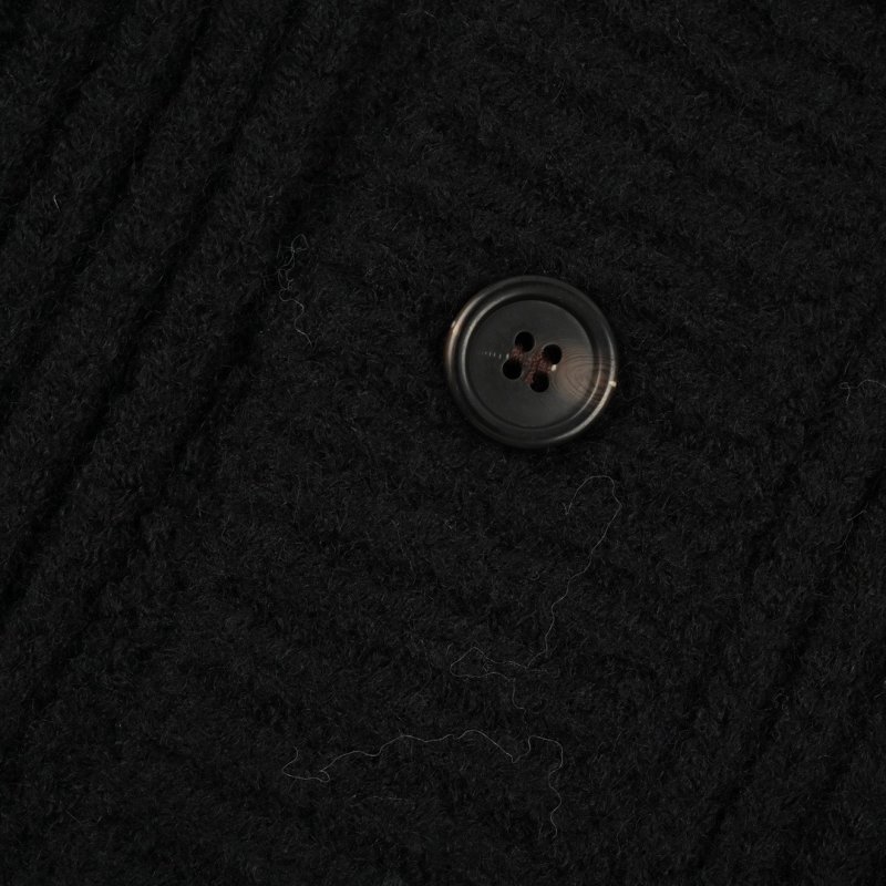 Prada Black Ribbed Knit Cardigan view