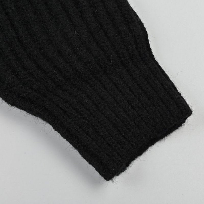 Prada Black Ribbed Knit Cardigan view