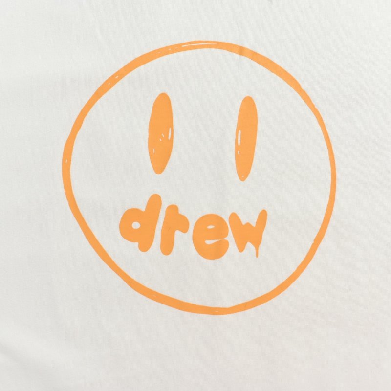 Drew Smiley Face Logo White T-Shirt view
