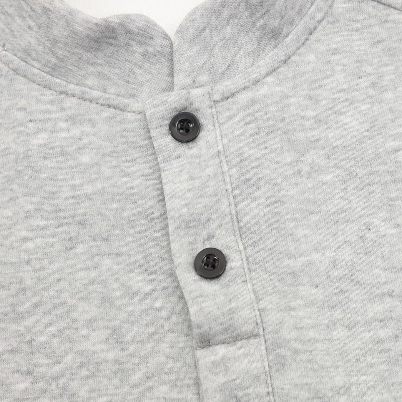 Grey Henley Short Sleeve T-Shirt view