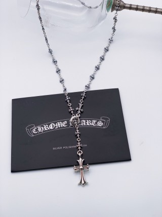 Chrome Hearts Cross Chain Necklace Silver