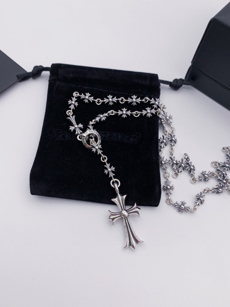 Chrome Hearts Cross Chain Necklace Silver view