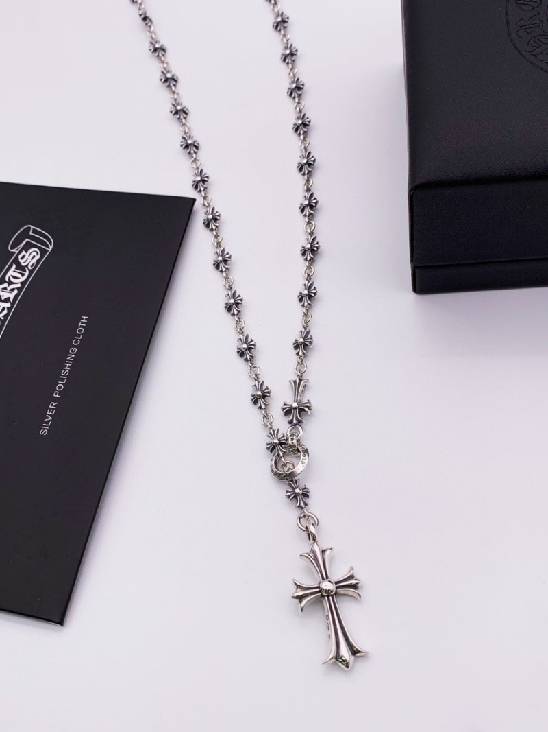 Chrome Hearts Cross Chain Necklace Silver view