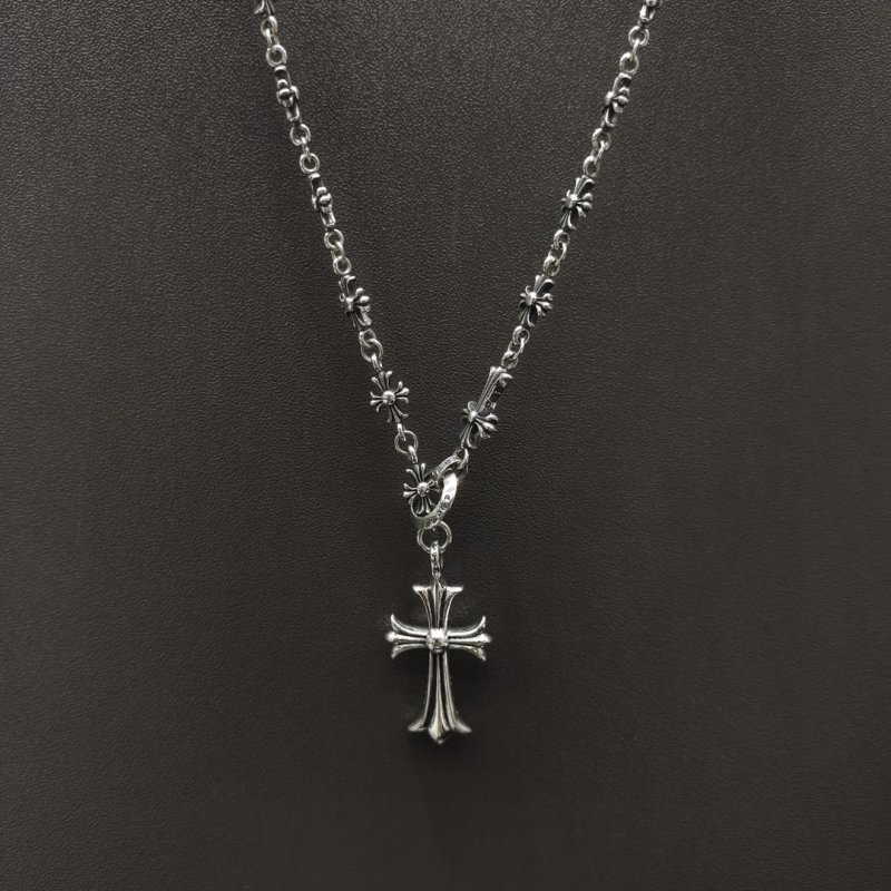 Chrome Hearts Cross Chain Necklace Silver view