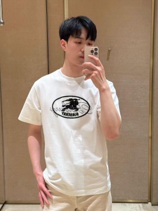 Burberry Pegasus Oval Cream Short Sleeve T-Shirt view 4