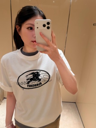 Burberry Pegasus Oval Cream Short Sleeve T-Shirt view 6