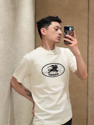 Burberry Pegasus Oval Cream Short Sleeve T-Shirt view 7
