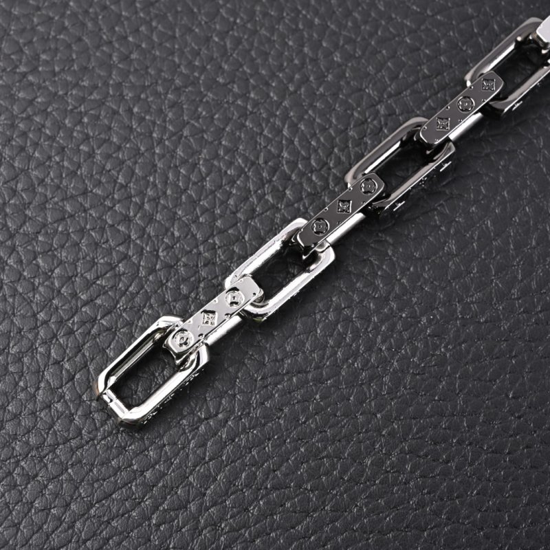 Louis Vuitton LV Bamboo Link Black & Silver Bracelet view