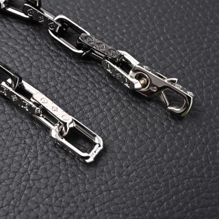 Louis Vuitton LV Bamboo Link Black & Silver Bracelet view 6