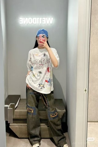Oversized Vintage Graphic Print White T-Shirt view 9