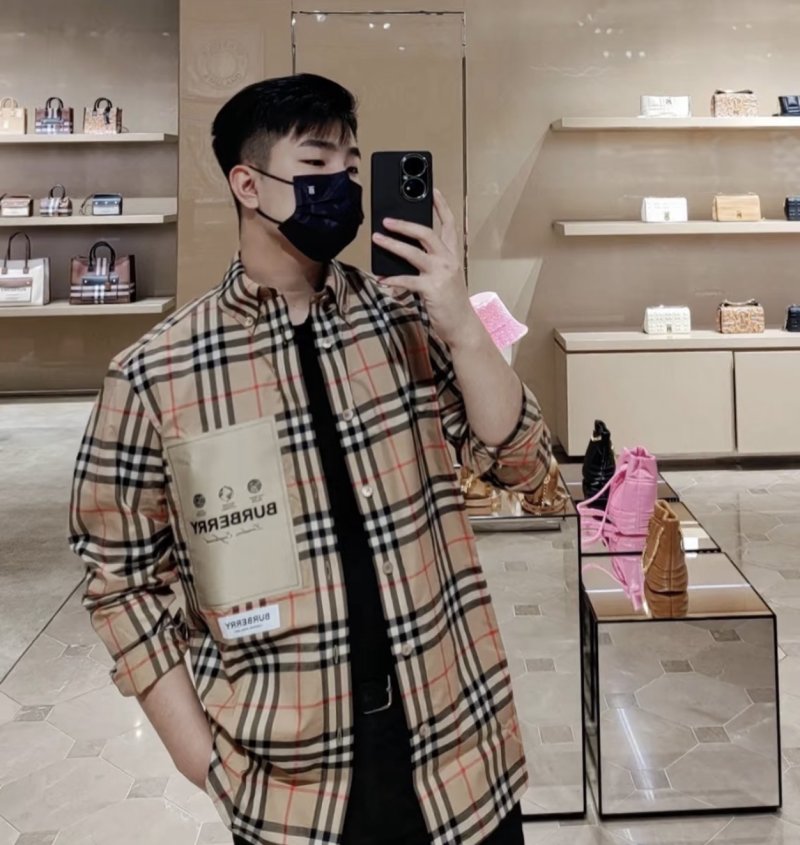 Burberry Beige Check Oversized Blazer view