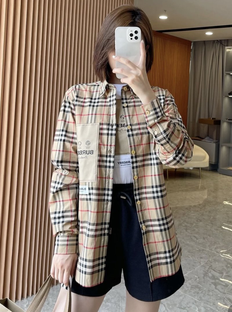 Burberry Beige Check Oversized Blazer view