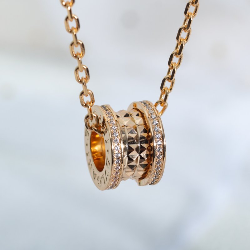 Bvlgari B.Zero1 Rock Gold Spiral Pendant Necklace